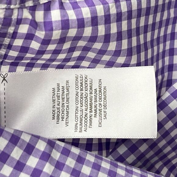Ralph Lauren Collared Long Sleeve Button-Down Plaid Purple & White Shirt Size XL - Picture 3 of 5